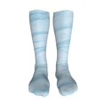 thumbnail image 5 of Xecao Light Blue Marble Print Calf Socks Seamless Toe, Knee High Long Socks, Sports Socks Trouser Socks for Women and Men-One Size, 5 of 8