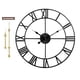 thumbnail image 3 of Reloj de pared retro de metal con números romanos de primera mano, 40 cm, negro, 3 of 9