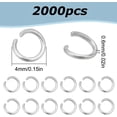 thumbnail image 2 of PinesC 2000Pcs Stainless Steel Open Jump Rings 4mm Tiny Metal Rings Round Ring Connectors for DIY Bracelet Necklaces Earrings Jewelry Making Findings Stainless Steel Color 4mm, 2 of 4