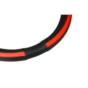 Auto Drive 1-Piece Car Steering Wheel Cover Soft Leather Sports Red - Universal Fit, 23SWC230