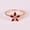 Rose Plated, variant on Marquise Ruby Flower Ring, Emerald And Ruby Ring, Mini Floral Ring, 925 Starling Sivler Minimalist Handmade Jewelry, Proposal Ring, Birthsone Jewelry, Birthday Gift For Lover