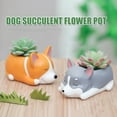 thumbnail image 3 of Dogs Desktop Succulent Plants Flower Pot Home Office Garden Bonsai Planter, 3 of 7