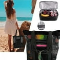 thumbnail image 4 of HeSaYep Picnic Bag Oversized Beach Mesh Tote Bag Outdoor Camping Cooler Bag, Black, 4 of 4