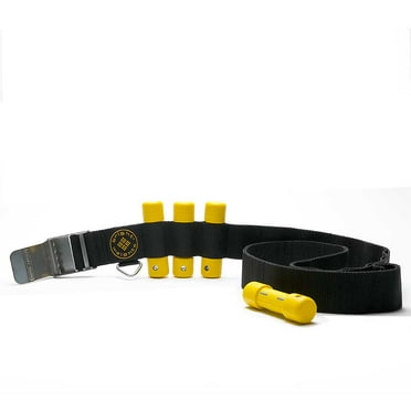 Scuba Diving Black Weight Belt w/4PCs Yellow Slug Weights Set