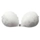 thumbnail image 1 of Un par de pegatinas de encaje de concha blanca para el pecho, vestido de novia femenino, pegatinas invisibles para sujetador de silicona con correa trasera, 1 of 4