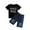 Black, variant on NaWent Baby Boy Clothes Outfits Short Summer Sleeve Letters Printed Shirt Shorts Sets 2PC Little Boy Clothing 2-6 Years on Black 5 Years
