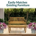 thumbnail image 5 of Sunnydaze Teak Rectangular Outdoor Coffee Table, 5 of 11