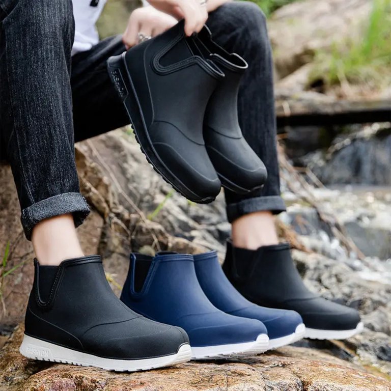 Mepaouo Mens Deck Boots Saltwater Fishing Rubber Waterproof  display picture 3