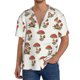 thumbnail image 1 of Balery Mushroom Camisa Casual de Manga Corta con Botones para Hombre, Texturizada, Estilo Cubano, para Playa, Verano-Large, 1 of 5