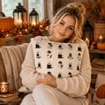 thumbnail image 4 of Halloween Ghost Print Throw Pillow Cover Spooky Ghost Decor Cushion Case 18x18 for Sofa Couch Home Decor by OVFUIZ, 4 of 6