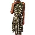thumbnail image 2 of SMihono Robe d'Été pour Femmes Grande Taille Mode à Pois Sans Manches Épaules Dénudées Décontractée Ample, 2 of 4