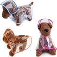 thumbnail image 5 of Impermeable para mascotas, impermeable ligero de plástico transparente con capucha para mascotas (azul, XL), 5 of 5