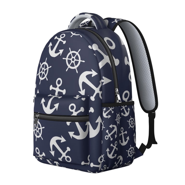 Coastal Sailing Student Backpack Durable Waterproof School 
