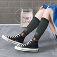 thumbnail image 6 of Picia Women Crew Soft Moisture-wicking Socks Stylish Avian Gathering Pattern Design Cotton Socks, One Size fit All, 6 of 9