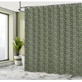 thumbnail image 4 of Ambesonne Floral Shower Curtain, Lotus Flowers Water Leaves, 69"Wx75"L, Olive Green Pale Salmon, 4 of 4