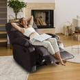 hzlagm Small Manual Recliner Chair with Adjustable Footrest for Small