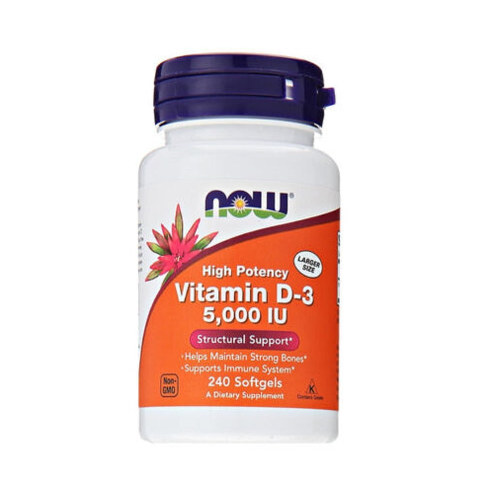 Now Foods High Potency Vitamin D3 5000 IU 240 Softgels