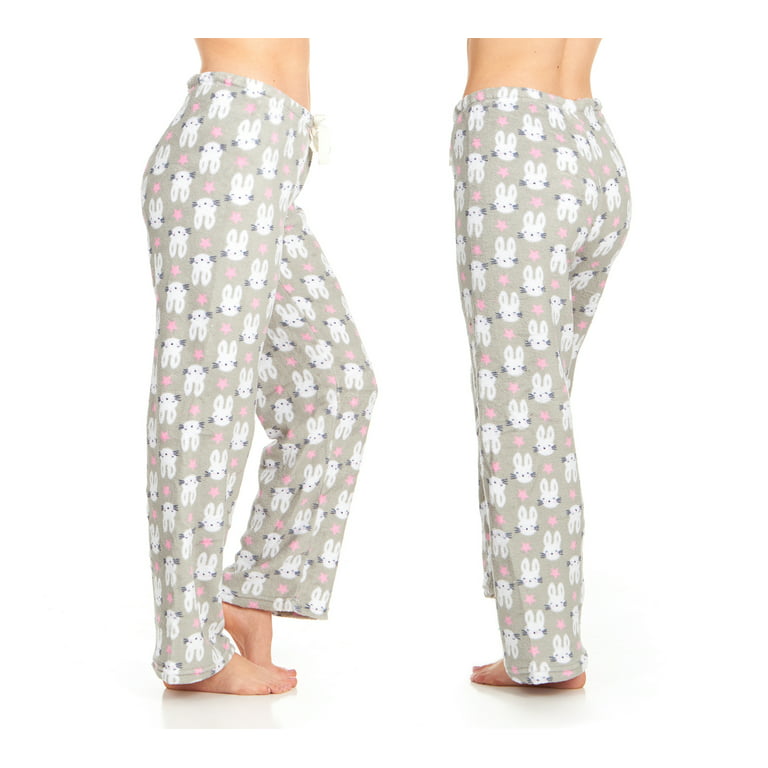 Bowake Womens Plush Pajama Pants Soft Fuzzy Pajama Bottoms for