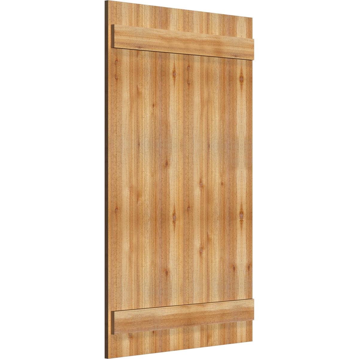 32 1/4"W X 52"H Timbercraft Six 5 3/8" Boards Joined Board-N-Batten Shutters, Rough Sawn Western Red Cedar (Per Pair)