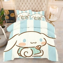 Twin/Twin XL Comforter Set - 3 Pieces Cinnamoroll Comforter Bedding Sets for All Season, Bed in a Bag with Quilt & Pillowcases