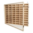 thumbnail image 2 of BELOVING Wooden Toy Car Display Case Display Shelf Multi Grid Durability Showcase Protection with Dustproof Door Organizing Wall Mount 60 Grid, 2 of 10