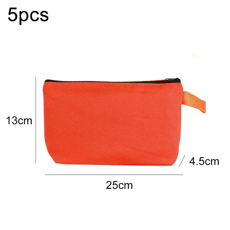 10 Pieces Canvas Makeup Bags Bulk Travel Cosmetic Bags Plain Makeup Pouch  Multi-Purpose Blank Travel Toiletry Bag DIY Craft Bags with Zipper for  Women