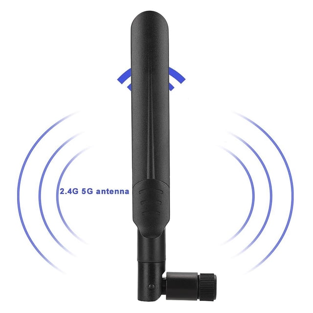 Antena wifi rp-sma de 8 dbi, banda dual de 2,4 ghz y 5 ghz, antena omnidireccional sma para tarjetas de rojo inalámbras con interfaz sma, con tarjetas wifi 9260,