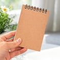 thumbnail image 3 of Mini Spiral Pocket Notebook,Blank Inner Page Notepad,Portable Daily Note Book,Compact Sized Spiral Bound Pocket Notebook Has Light Portable Body,Blank Writing Pages Casual Note Recording,Brown, 3 of 7