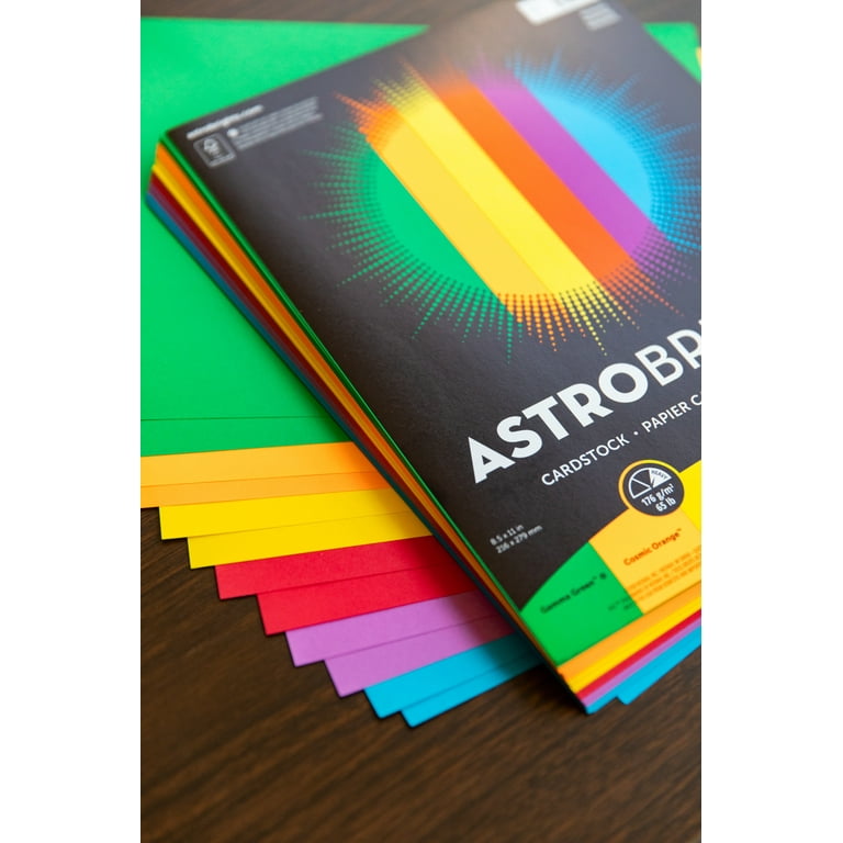  Wausau Astrobrights Heavy Duty Paper, 24 lb, 8.5 x 11 Inches,  5 Color Assortment, 500 Sheets (20017) : Color Printer And Copier Paper :  Office Products