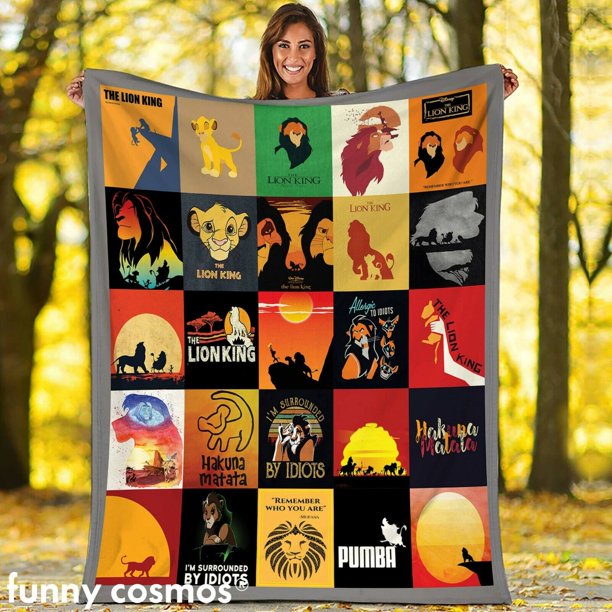 Disney Flannel Blanket The Lion King Printed Bedspread Blanket Winter Soft Fleece Blanket Sofa Bed Blanket children's gift100x150cm(39x59 in) Gao Jinjia LED