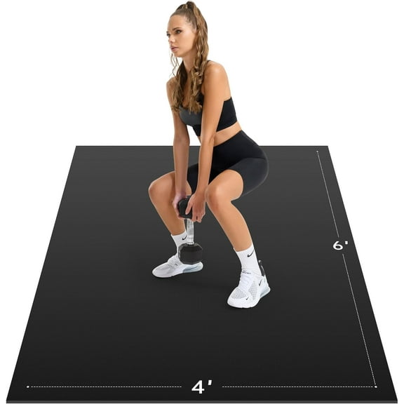 Extra Large Exercise Mat, 10’ x 6'/ 8’ x 6’/ 7’ x 5’/ 6’ x 4’- 7MM Thick Workout Mat for Home Gym, High-Density Gym Mat for Home Gym Floor, Non Slip Large Yoga Mat