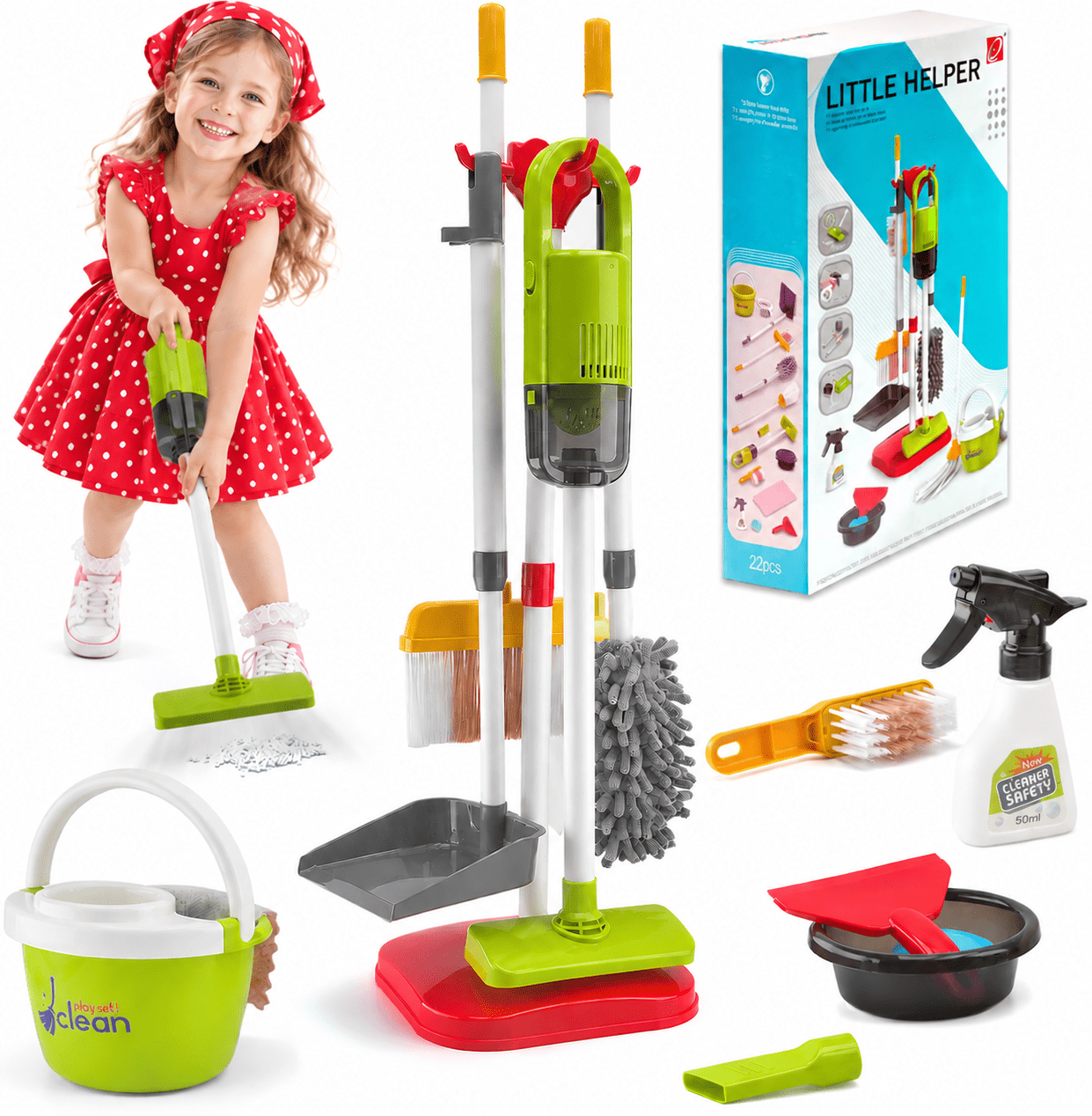 Melissa & Doug, Cleaning Play Set, 11 Pieces, Deluxe Sparkle