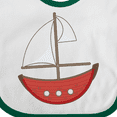 thumbnail image 4 of Inktastic Red Sailboat Boys or Girls Baby Bib, 4 of 4
