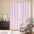 thumbnail image 3 of Pink White Stripe Kitchen Curtains 96 Inch Length, Modern Minimalist Geometric Striped Grommet Top Bedroom Living Room Curtains, Light Filtering Cafe Curtain Drapes 2 Panels Set 104''x96'', 3 of 9