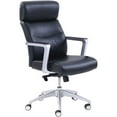 thumbnail image 2 of La-Z-Boy High-back Leather Chair Black Bonded Leather Seat - Black Bonded Leather Back - 5-star Base - 30" Length x 27.3" Width - 49.3" Height - 1 Each, 2 of 2