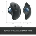 thumbnail image 3 of Logitech Ergo M575 Wireless Trackball Mouse - Black 910-005869, 3 of 10