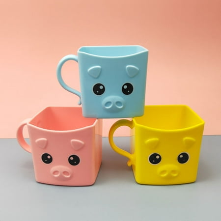 

MyBeauty Toothbrush Cup Creative Shape Shatterproof PP Baby Tooth Brushing Mug Infant Drinking Cup for Home Random Color