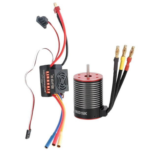 Motor sin escobils Bulid in 5,/3A Bec Upgrade mm 12 ranuras DIY para coche oruga juguete p vehículos accesorios 5200KV Hugo ESC sin escobillas