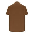 thumbnail image 5 of USNSM Men's Linen Shirts Short Sleeve Button Down Casual Shirt Business Dress Clothing Beach Fashion Summer Tops Brown XXXL, 5 of 6