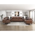 thumbnail image 5 of Lexicon Malcolm Faux leather Love Seat in Chocolate, 5 of 5