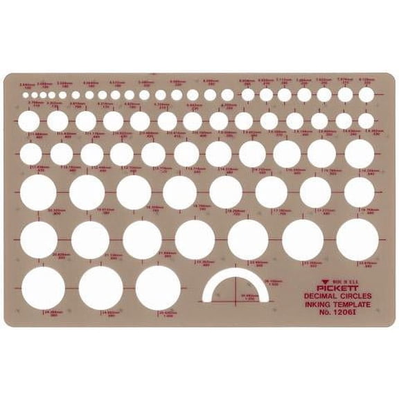 Pickett Decimal Circles Template
