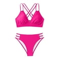 thumbnail image 4 of Bikini Set for Women Sporty Two Piece Swimsuit High Waisted Bottom Tummy Control Bathing Suit Comfortable Swimwear for Beach Activities Vacation Pool Party, 4 of 6