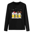 thumbnail image 3 of Womens Sweatshirt Merry Christmas Beer Graphic Tee Long Sleeve Creneck Casual Pullover Shirt Holiday Gift Tops, 3 of 3