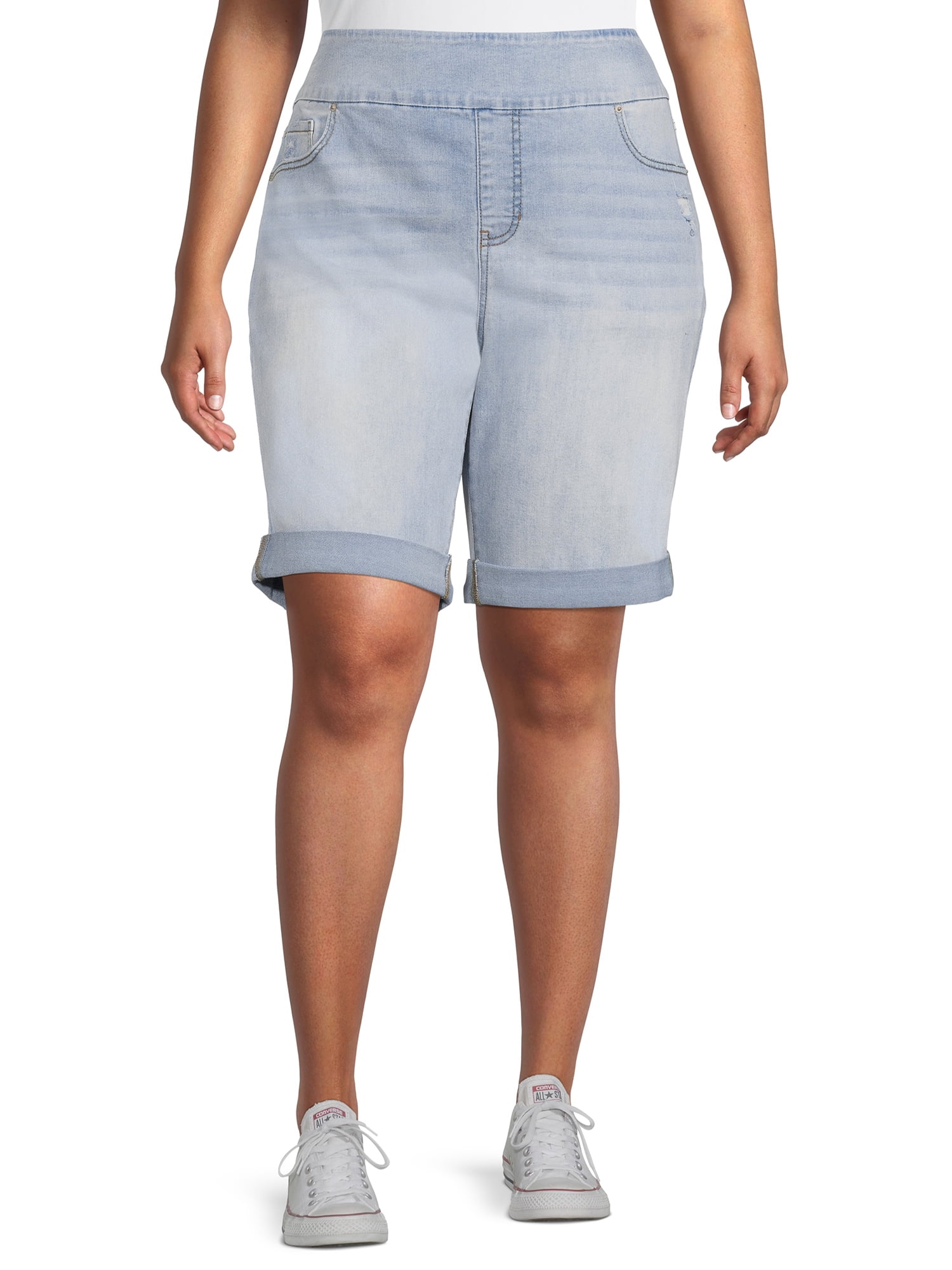Terra u0026 Sky Women's Plus Size Pull On Bermuda Shorts - Walmart.com
