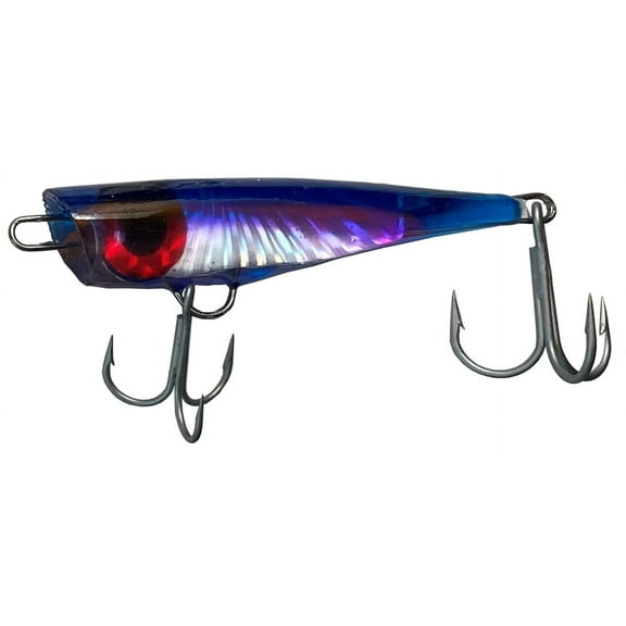 Kaku Small Popper Lure, Blue and Pink