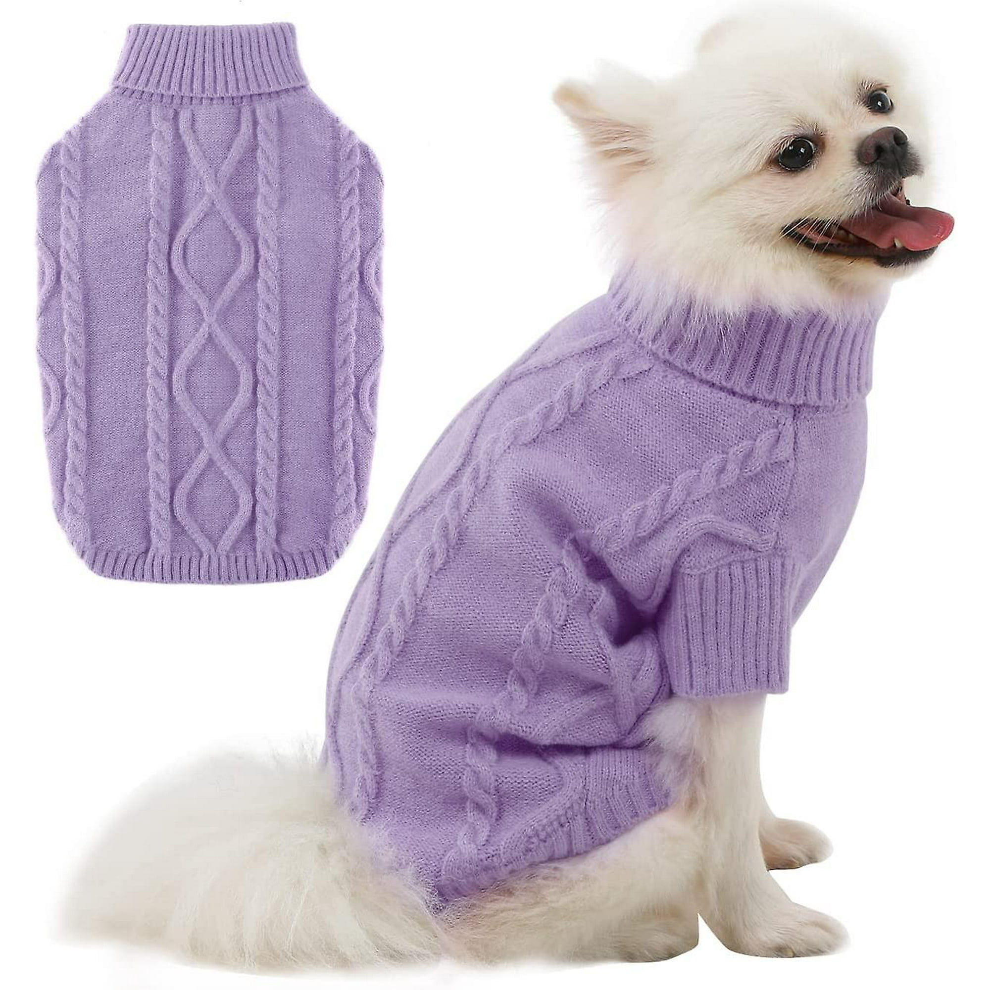 Pull Pour Chien Pull Pour Chat Pull Pour Chien Petit Chien Chaud Vtements D hiver Doux Pour Chiot Violet Walmart