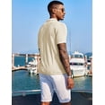 thumbnail image 3 of COOFANDY Men's Short Sleeve Knit Polo Shirts Vintage Lightweight Breathable Button Down Cardigan Golf Shirts, 3 of 6