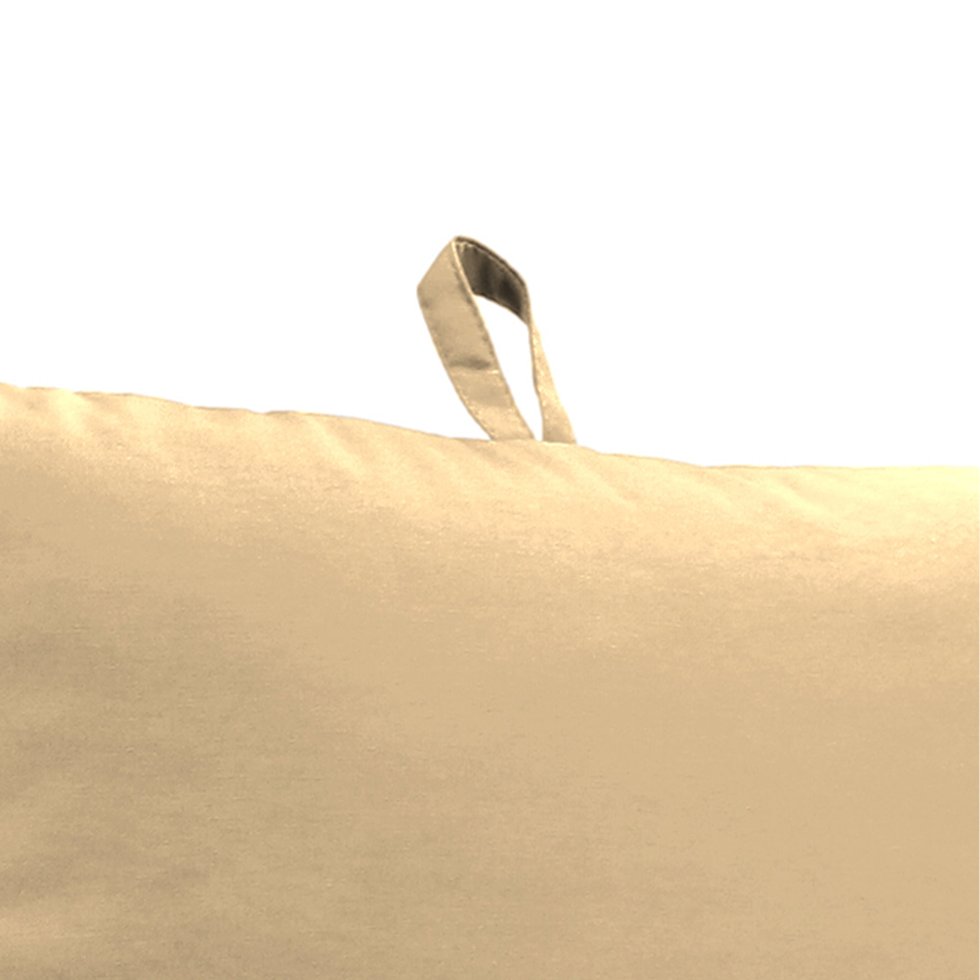 Jordan Manufacturing 44" x 21" Antique Beige Solid Rectangular Outdoor Chair Cushion with Ties and Hanger Loop