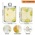 thumbnail image 3 of Yellow Lotus Garden Cotton Swabs Cans Translucent Plastic Canisters Dustproof Lid for Bathroom Storage, 3 of 7