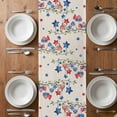 thumbnail image 4 of Table Runner 48 Inches Long for Kitchen Dining, Independence Day Dresser Scarf Farmhouse, Dining Table Decorations for Wedding/Parties, Farmhouse American Flag Truck Star Burlap 13 x 48 In, 4 of 8